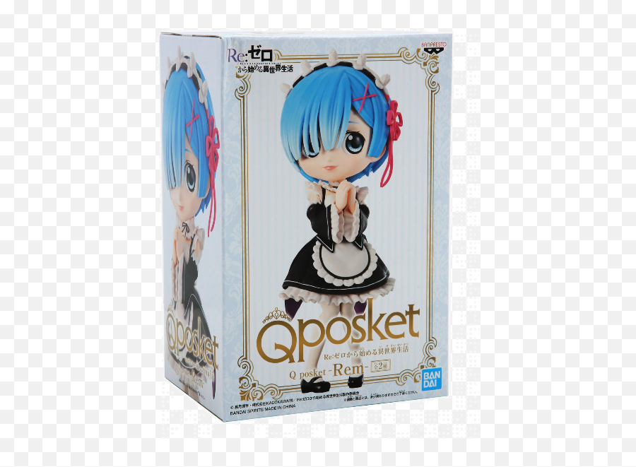 Rem Re Zero Starting Life In Another World Q Posket Ver2 Figure - Qposket Png,Rem Re Zero Png