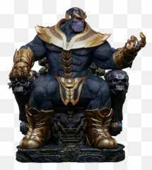 Marvels Thanos - Thanos On Throne Maquette Png,Thanos Helmet Png