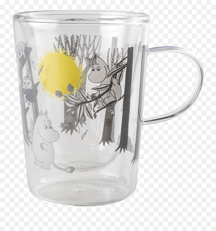 Muurla Glass Mug For Hot Drinks 27dl Moomin Forest - Mug Png,Double Cup Png