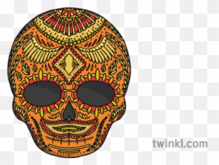 Sugar Skull Mask English 04 Day Of - Dot Png,Skull Mask Png