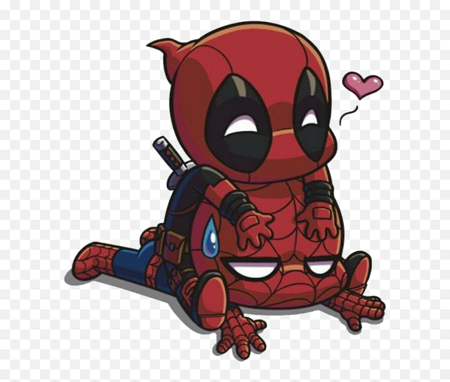 Spiderman And Deadpool Png Pic - Deadpool And Spiderman Chibi,Deadpool Comic Png