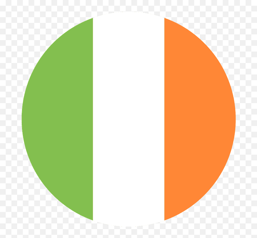 Ireland Flag Emoji Clipart - Transparent Ireland Flag Circle Png,Ireland Png