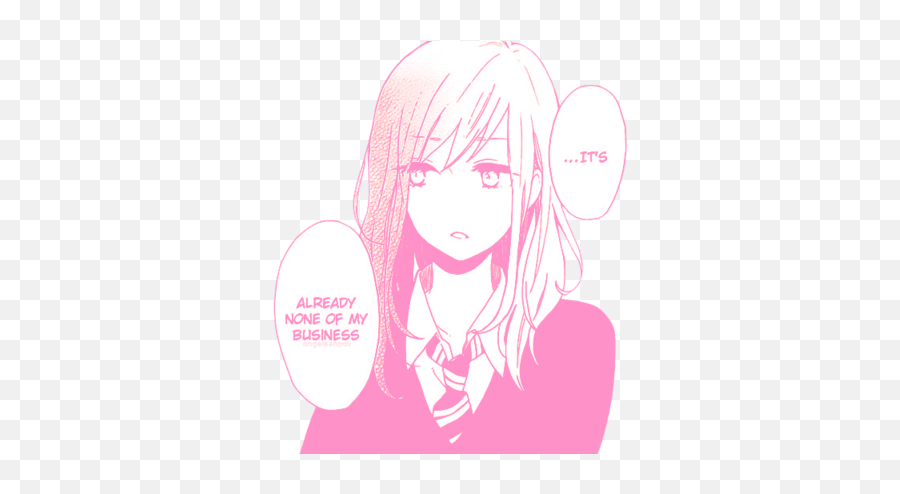 Manga Girl Via Tumblr We Heart It Pink - Anime Png,Aesthetic Anime Icon Tumblr