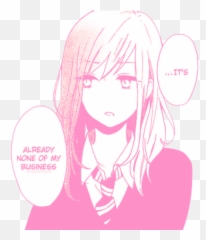 Manga Girl Via Tumblr We Heart It Pink - Anime png