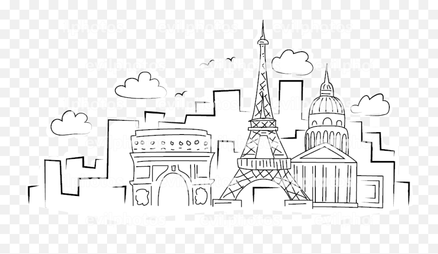 Cityscape Drawing - Drawing Vector Png,City Scape Png