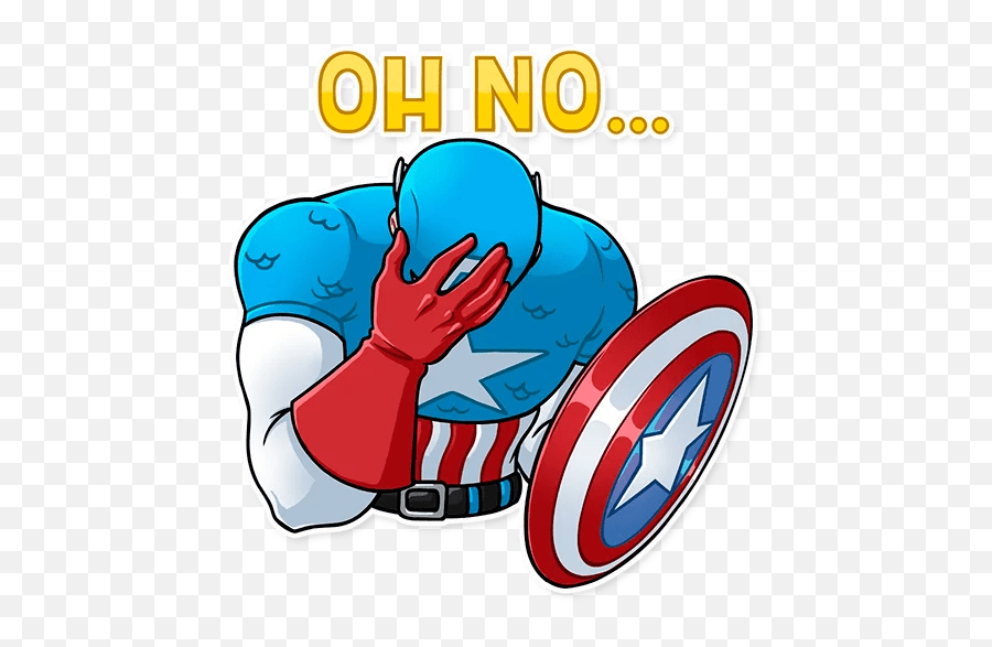 Classic Captain America Stickers - Live Wa Stickers Stickers De Capitan America Para Whatsapp Png,Captain America Icon Pack