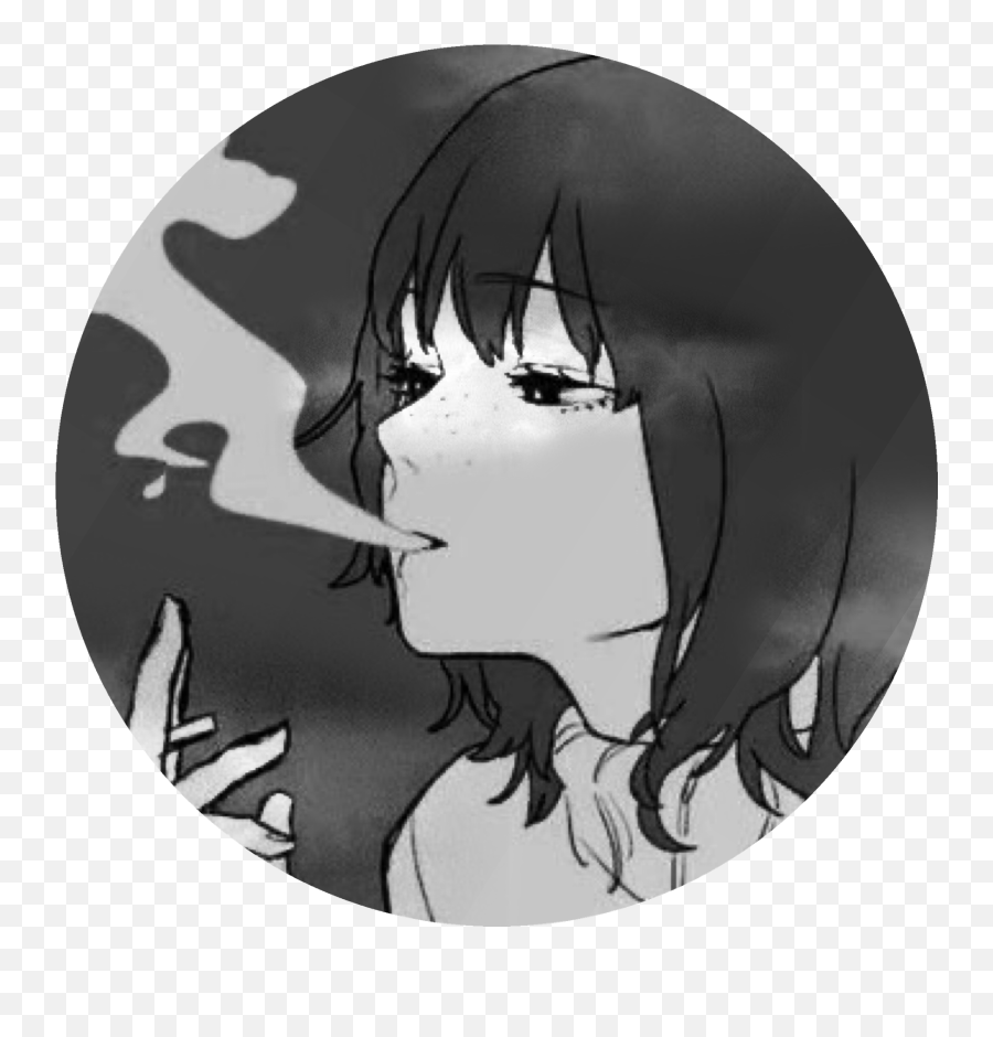 Mtladyu0027s Aesthetic Shop - 74 Wattpad Drawing Anime Girl Smoking Png,Anime Black And White Icon