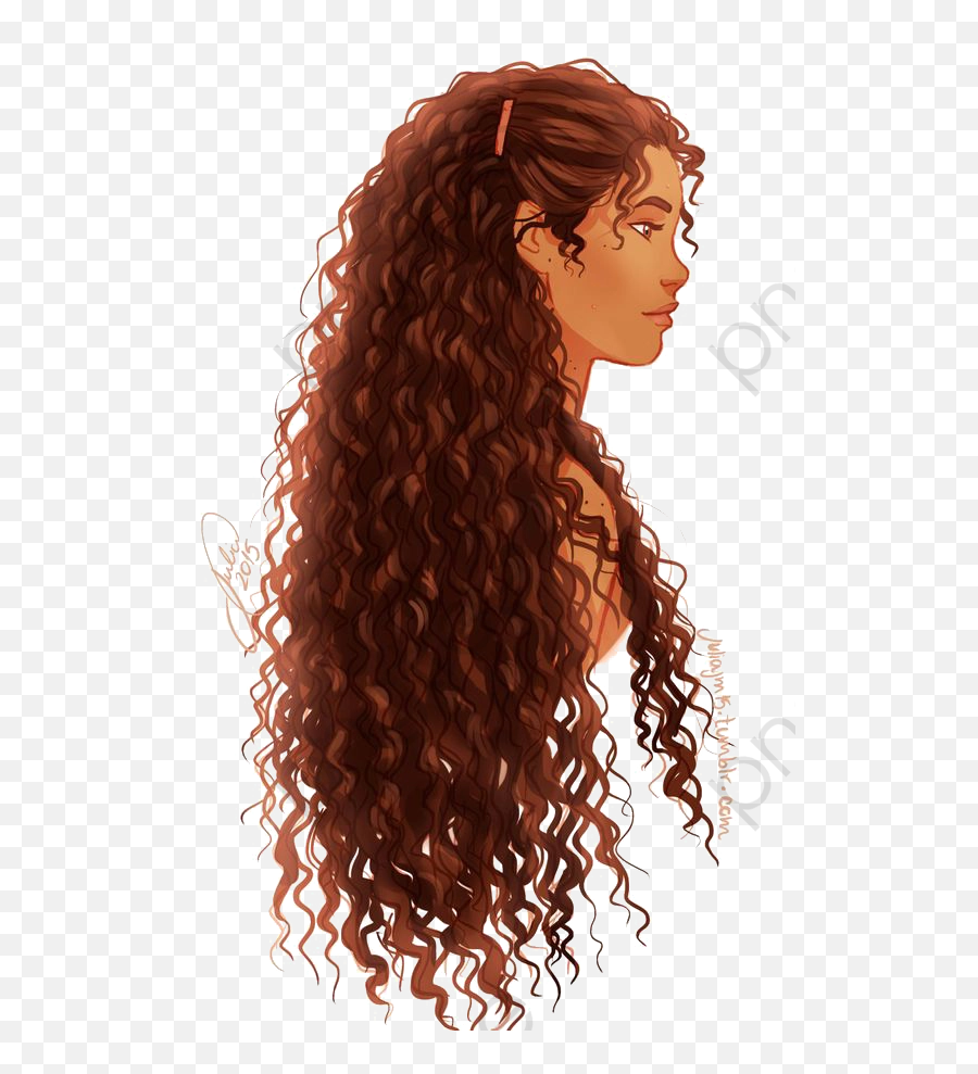 Curls Png - Curly Hair Girl Cartoon,Curly Hair Png