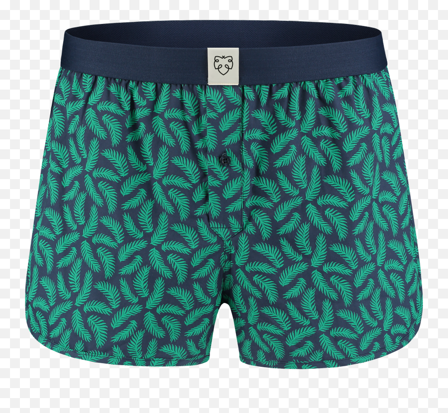 Liam U2013 A - Dam Blue Boxer Short With Flowers From Gots Pure Mees Dix Onderbroeken Png,Icon Boxer Shorts