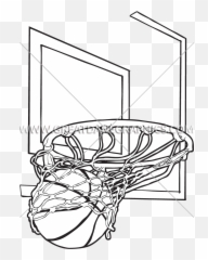 Getdrawings - Side View Basketball Hoop Drawing Png,Swish Png