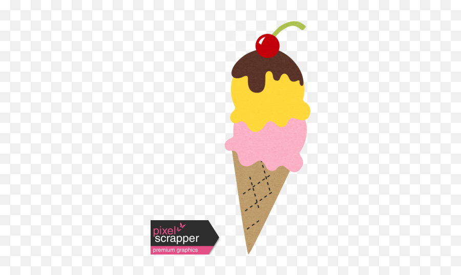 Sand And Beach - Ice Cream Cone Graphic By Elif Ahin Cone Ice Cream Cherry Clipart Png,Ice Cream Cone Transparent