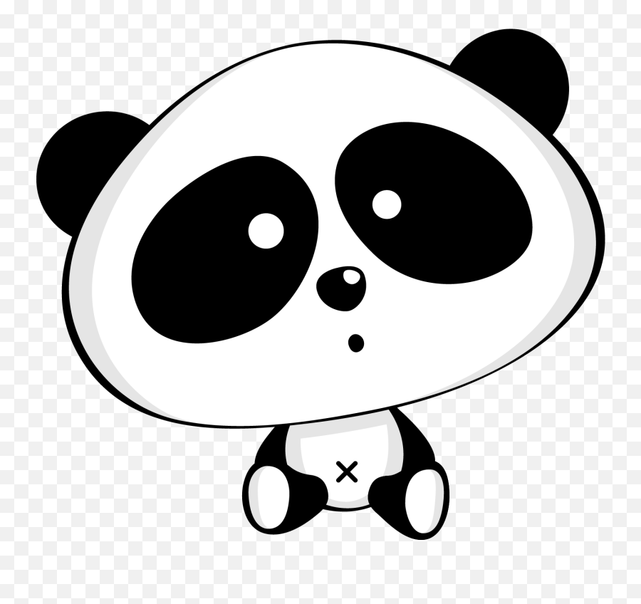Panda Clipart Emoji - Cartoon Panda Baby Transparent Png,Panda Emoji Png