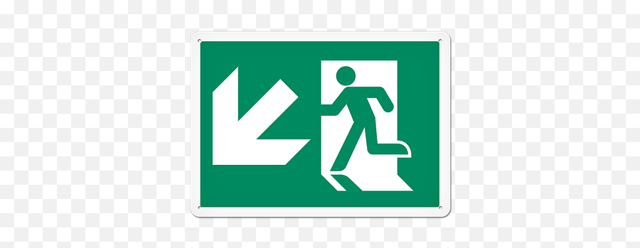 Fire Signs - Running Man Sign Exit Down Left Japanese Emergency Exit Sign Png,Running Man Logo