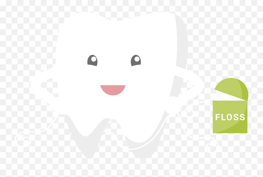 Dental Floss Tooth Transparent - Cartoon Floss Teeth Png,Tooth Clipart Png