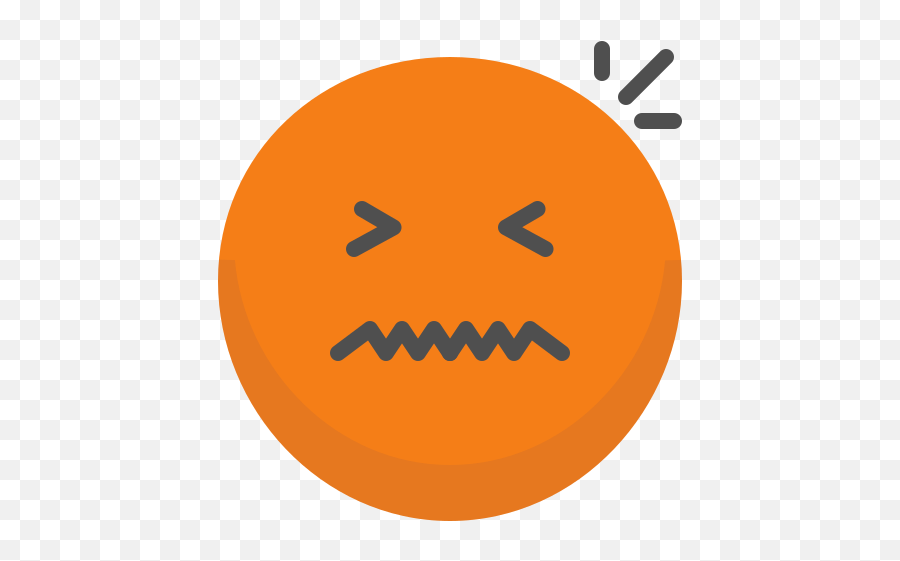 Nervous Emo Emoji Emoticon Red Face Angry Free Icon Of - Nervous Symbol Png,Angry Face Emoji Png