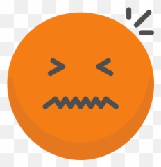 Nervous Emo Emoji Emoticon Red Face Angry Free Icon Of - Symbol png