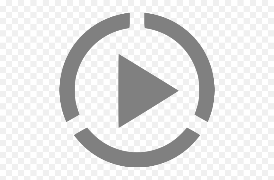 Download Hd White Play Png - Play Video Icon White White Circle Grey Outline,Video Play Png