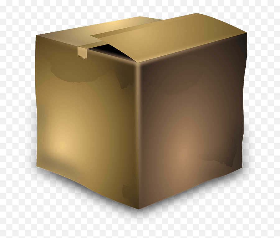 Cardboard Box Clipart - Old Cardboard Box Png,Cardboard Box Transparent