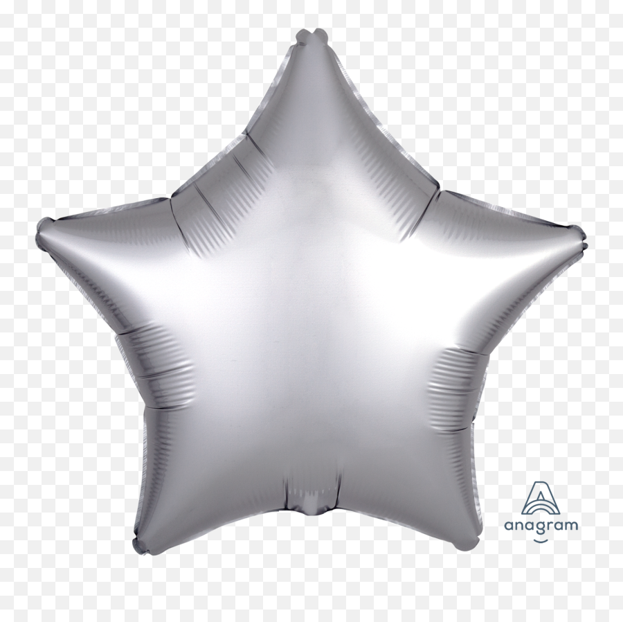 18 Satin Luxe Platinum Silver Star Balloon - Silver Foil Balloon Star Png,Star Platinum Png