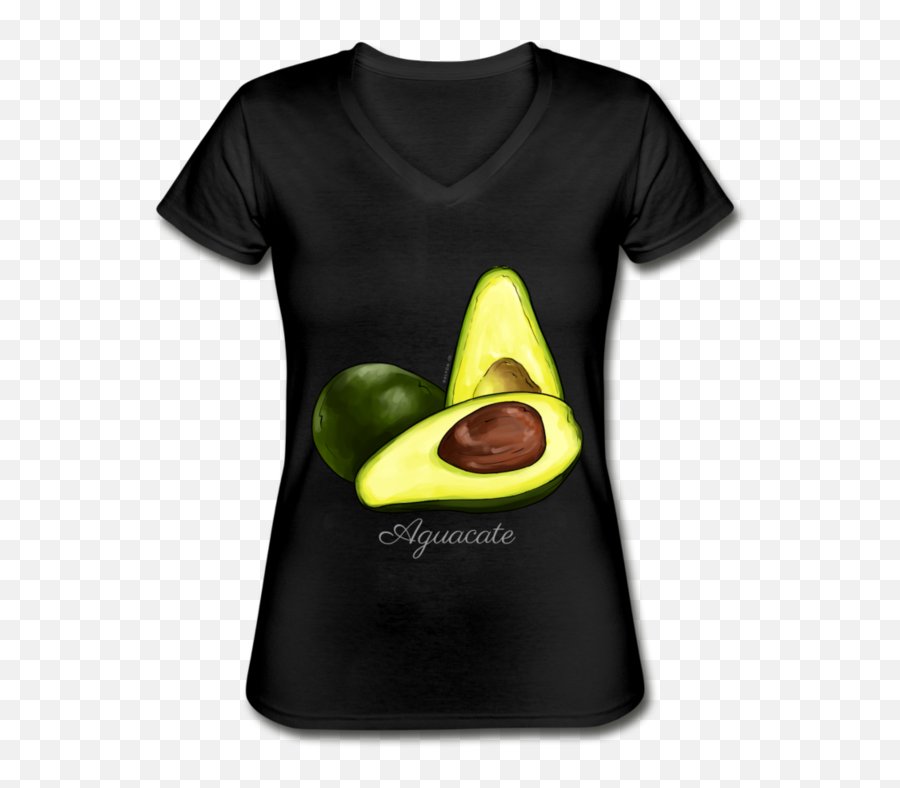 Aguacate Womenu0027s V - Neck Tshirt Black Png,Aguacate Png