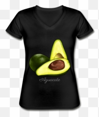 Aguacate Womenu0027s V - Neck Tshirt Black Png,Aguacate Png