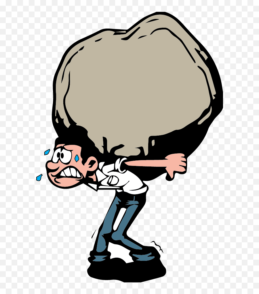 Heavy Load Clipart - Carrying A Heavy Load Png,Heavy Png