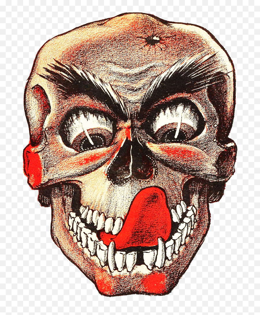 Download Source - Www Wpclipart Com Report Scary Vintage Skull Transparent Png,Png Skull