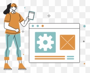 Website Maintainence Cog Browser Settings Illustration - Smart Device png