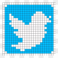 Twitter Logo Perler Bead Pattern Minecraft Pixel Art Png