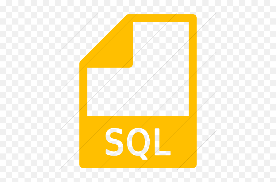 Iconsetc Simple Yellow Mime Types Document Sql Icon - Vertical Png,Sql Icon Png