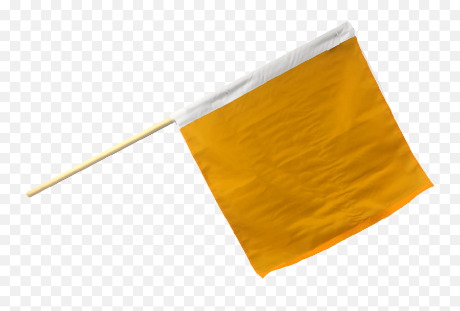 Motorcycle Racing Caution Flag Mounted To Staff - Flag Png,Race Flag Png