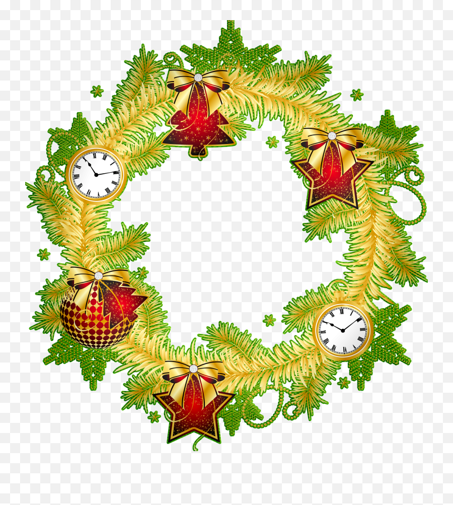 Christmas Wreath - Free Vector Christmas Png,Christmas Reef Png