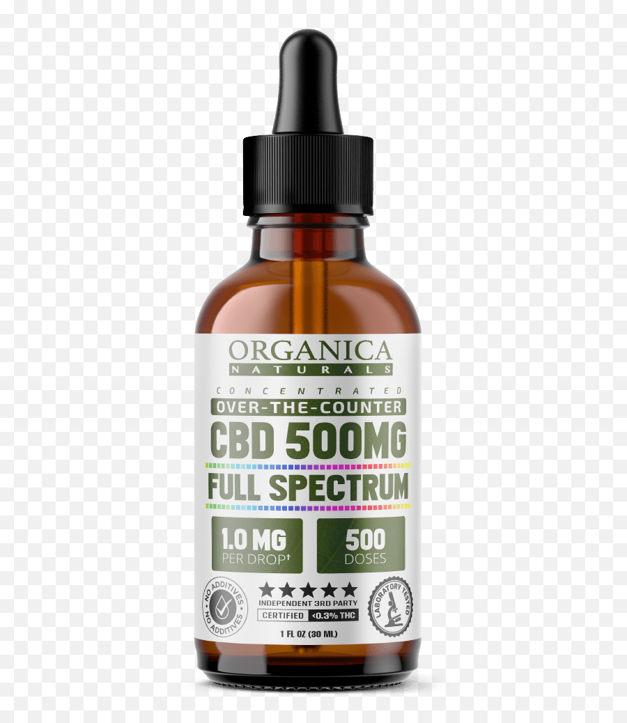 500mg Full Spectrum Concentrated Cbd Oil Tincture - Full Spectrum Cbd With Thc Png,Oil Drop Png