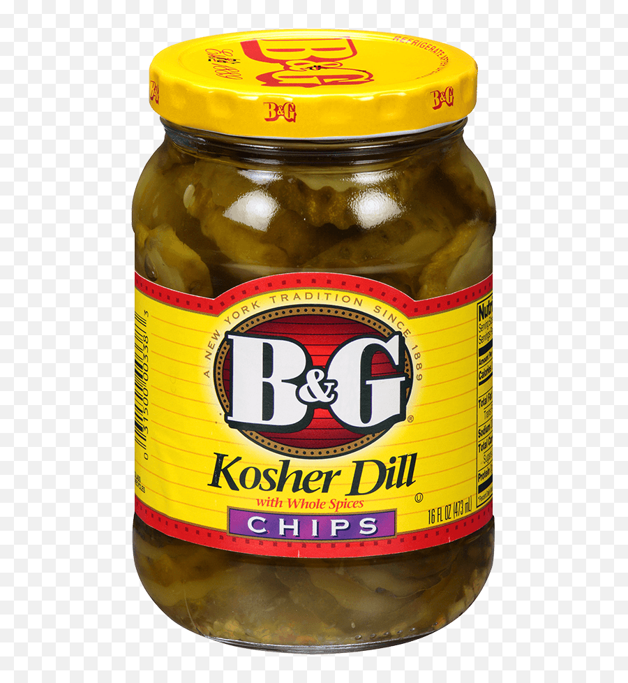 Kosher Dill Pickle Chips Bu0026g Condiments - B And G Kosher Dill Chips Png,Pickle Png