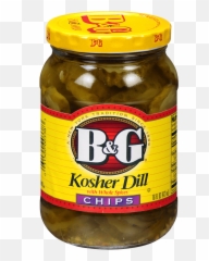 Kosher Dill Pickle Chips Bu0026g Condiments - B And G Kosher Dill Chips Png,Pickle Png