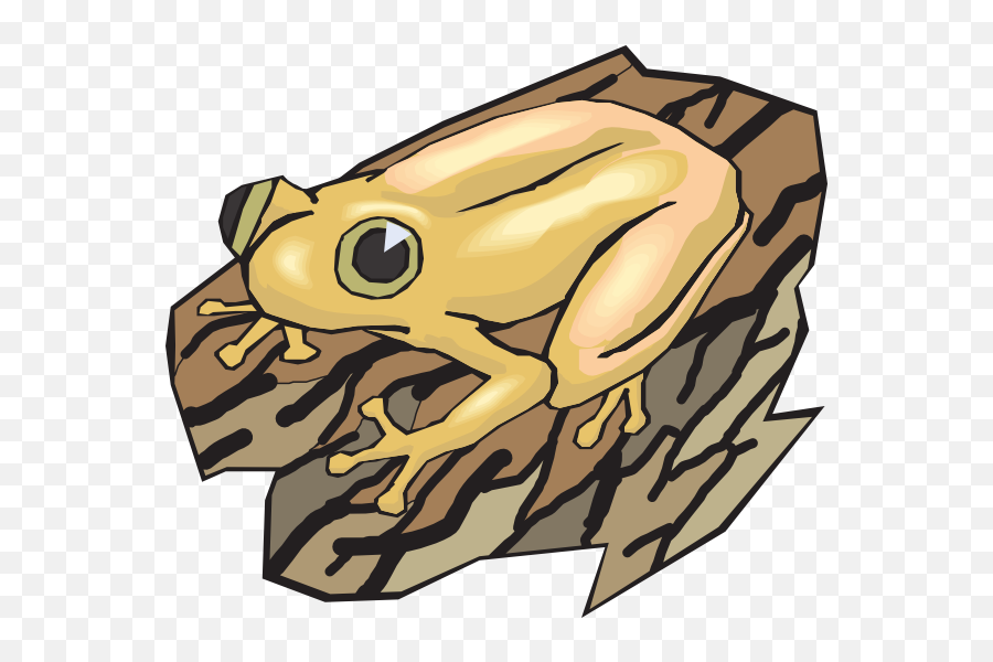 Frog Clipart Log - Wood Frog Clipart Png,Frog Clipart Png