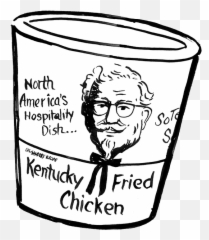 The Best Free Kfc Drawing Images Download From 7 - Kfc Bucket Clipart Black And White Png,Kentucky Fried Chicken Logo