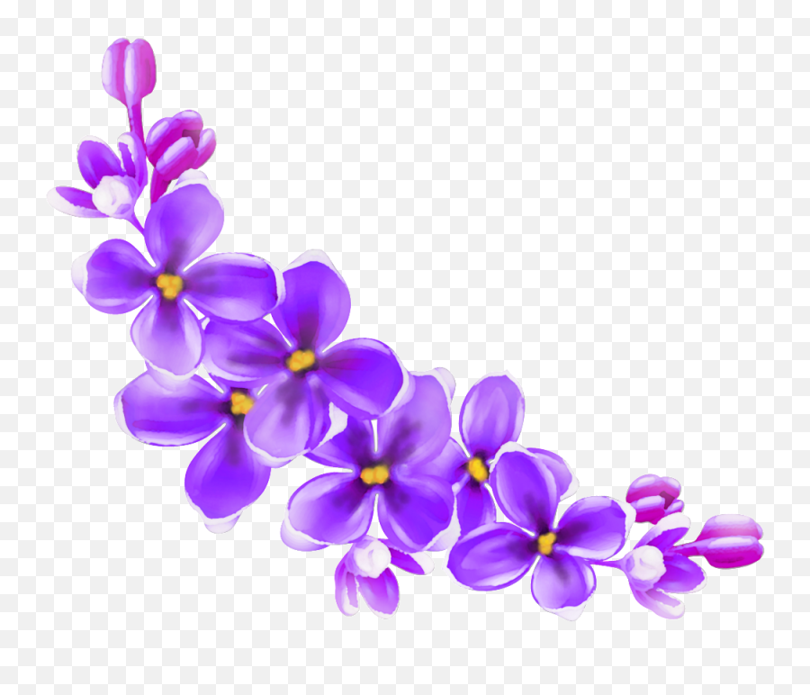 Delicate Purple Flower Png Transparent - Flower Pic Png Hd,Free Flower Png
