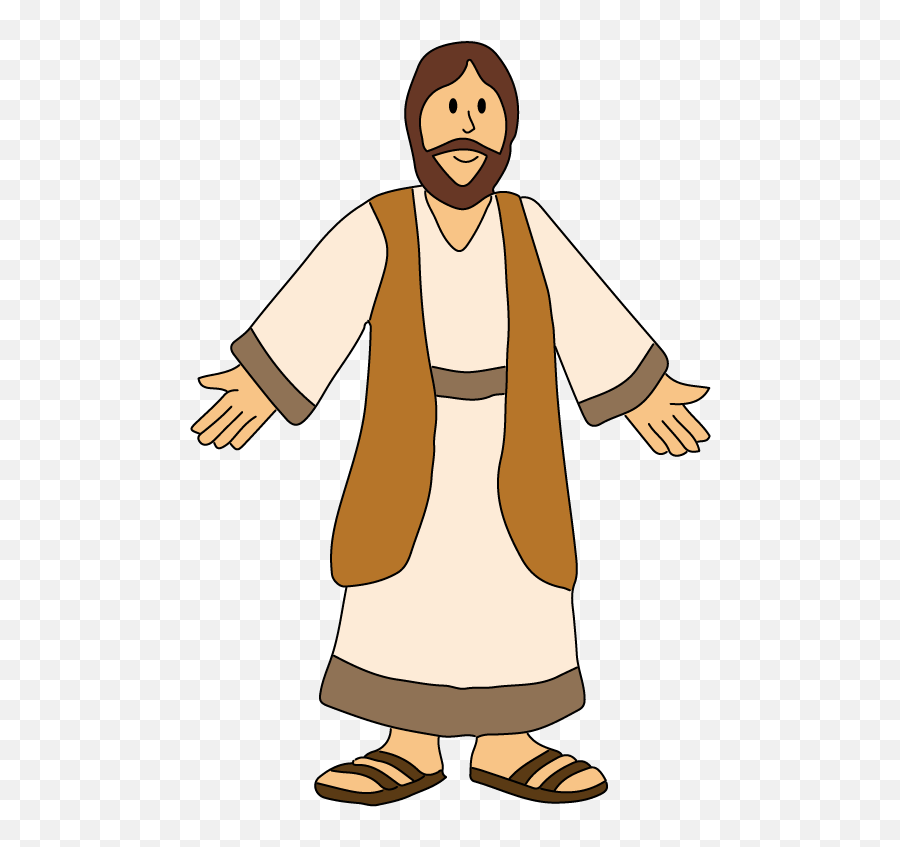 Flat Jesus Colored - Transparent Jesus Clipart Png,Jesus Clipart Png