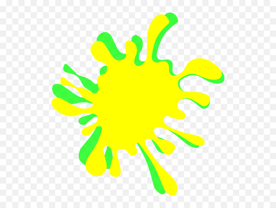 Download Yellow Paint Splatter Clip Art - Splatter Green Paint Png,White Splatter Png