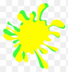 Download Yellow Paint Splatter Clip Art - Green png