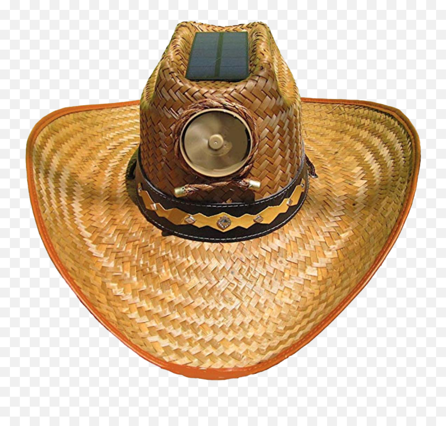 Cowboy Hat Straw Png Photo Real - Hat With Solar Fan,Cowboy Hat Transparent
