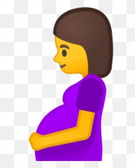 Download Pregnant Woman Icon - Emoji HD Png Animated Lady