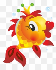 Download Big Fish - Cartoon Cute PNG Image with No