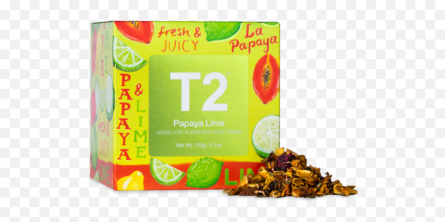 Papaya Lime Loose Leaf Feature Cube - T2 Na T2 Teaus Lemon Png,Papaya Png
