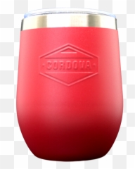 12oz Powder Coated Wine Goblet Red - Cylinder png