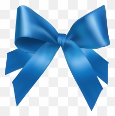 Hand Drawn Blue Ribbon Bow Tie Png - Transparent Background Blue Ribbon Png,Blue Bow Png