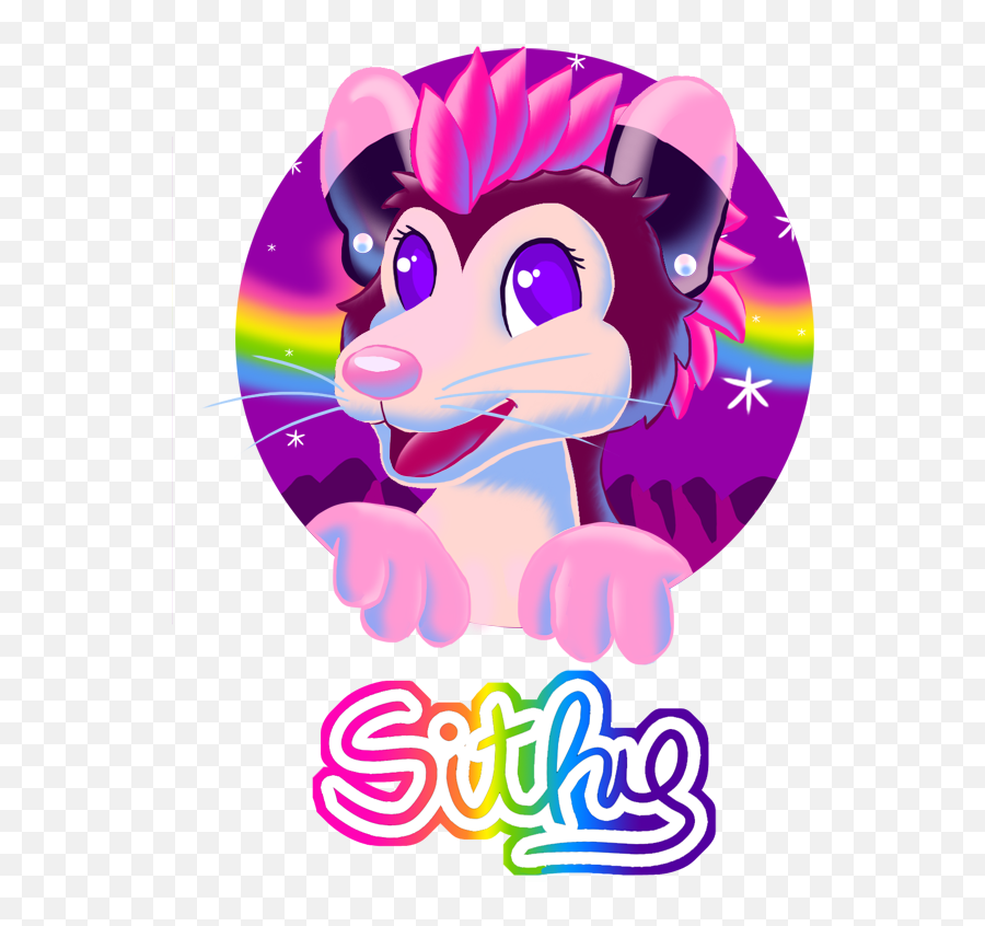 Sithy Lisa Frank Badge U2014 Weasyl - Fictional Character Png,Lisa Frank Png