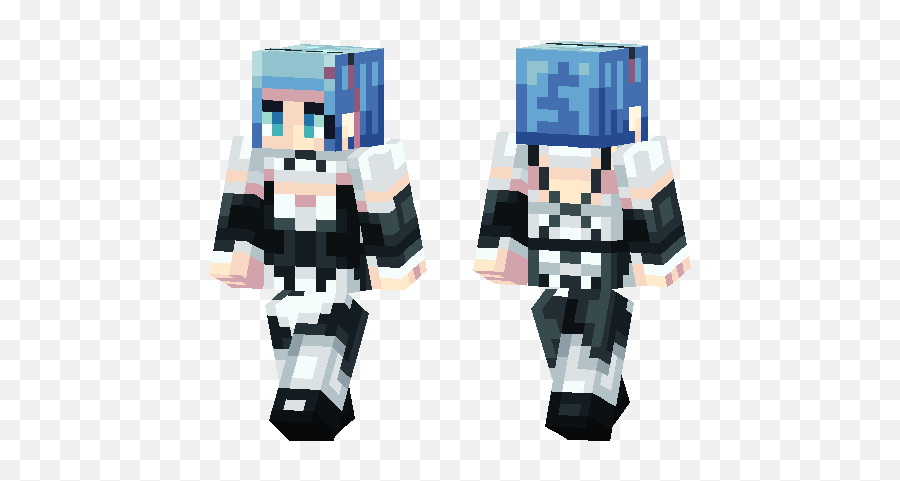 Rezero Rem Minecraft Pe Skins - Minecraft Skin Rem Re Zero Png,Rem Re Zero Png