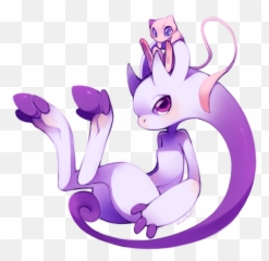 Mewtwo Mew And Mega Y - Fictional Character Png,Mew Transparent